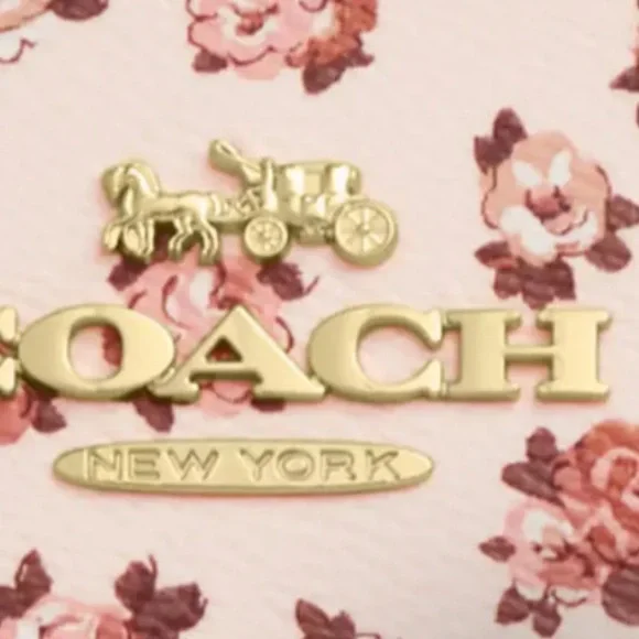 Coach Andrea Carryall Bag With Rose Print In Blush NWT SOLD OUT!!!! - Picture 2 of 6